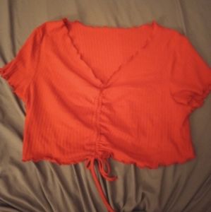 Plus size Shein red crop top